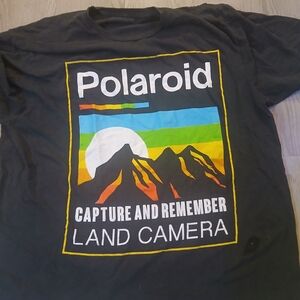 Polaroid Black T-Shirt with Colorful Graphic